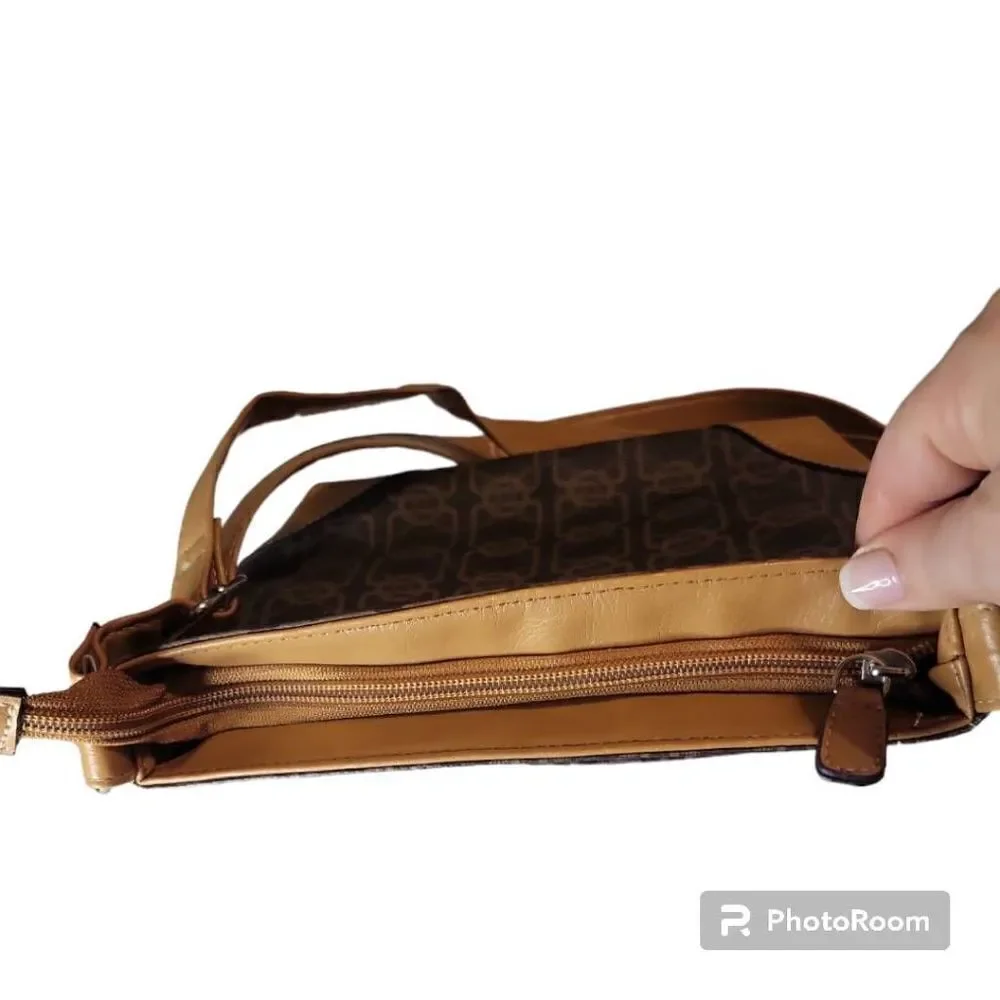Treviso Brown Faux Leather Shoulder Bag